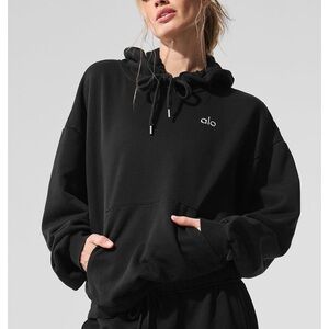 ALO ACCOLADE UNISEX BLK HOODIE